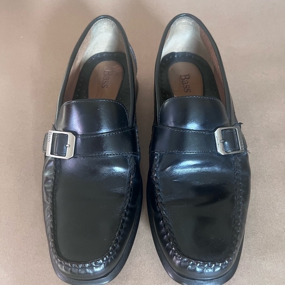 Bass Flex Genuine Leather Silver Buckle Slip On Loafers Size US 9.5 M main image 4